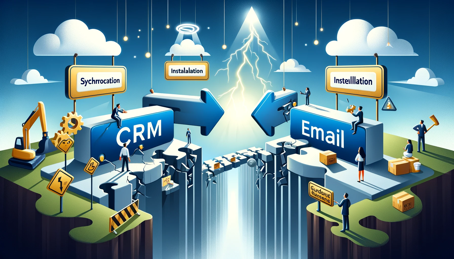 Dalle generated image of CRM Email Chasm